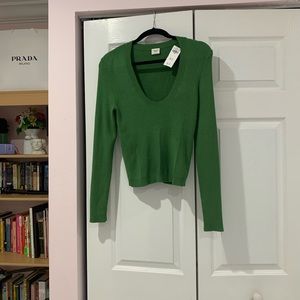 Abercrombie and Fitch green long sleeved sweater